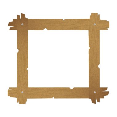 Metin için boş alanı olan tahta çerçeve