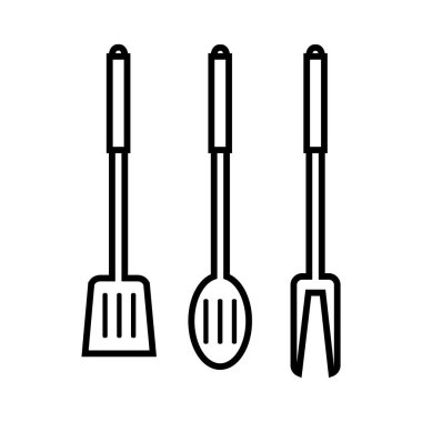 Mutfak gereçleri simgesinin vektör çizimi