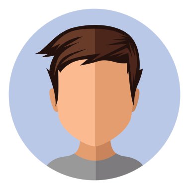 Man avatar simgesi vektör illüstrasyonu