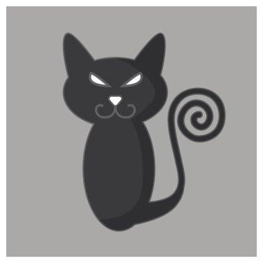 kedi silueti simgesi, vektör illüstrasyonu