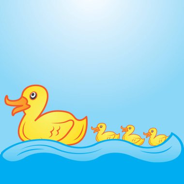 Ördeklerin yaratıcı vektör çizimi