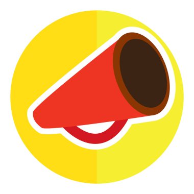 Düz renkli megafon simgesi. vektör illüstrasyonu