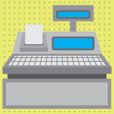 hesap makinesi vektör illüstrasyonlu dizüstü bilgisayar