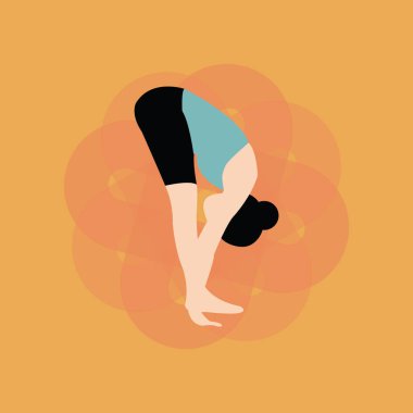 Yoga pozu. vektör illüstrasyonu