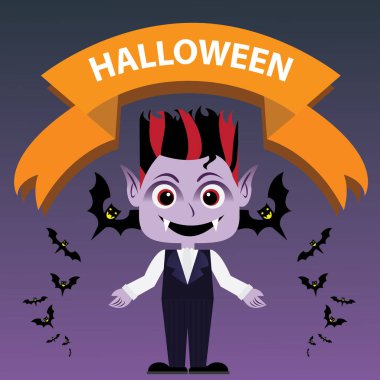 Cadılar bayramı partisi davetiyesi bir cadıyla