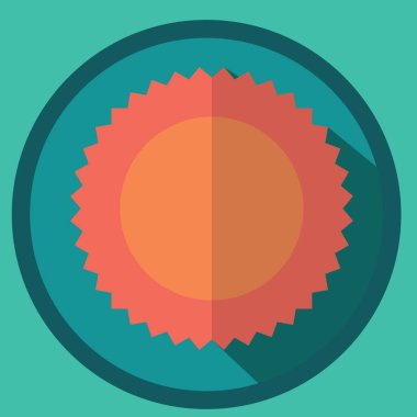 Güneşli uzun gölge simgesinin vektör çizimi