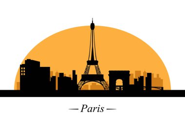 Şehir silüeti, vektör illüstrasyonu 