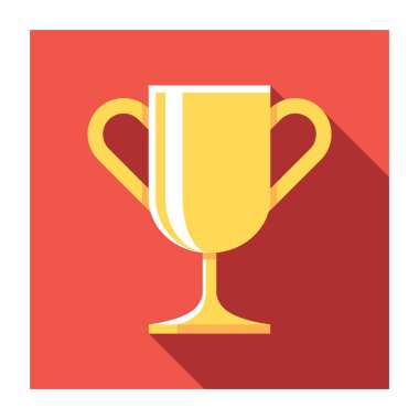 Ödül kupası ikonu. düz dizayn biçimi 10