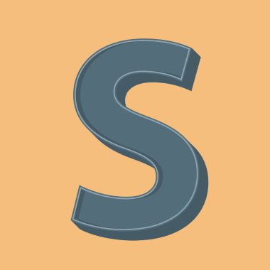 Alfabe harfi. vektör illüstrasyonu