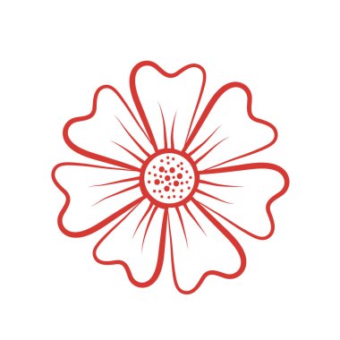 Çiçek ikonu. düz dizayn biçimi 10