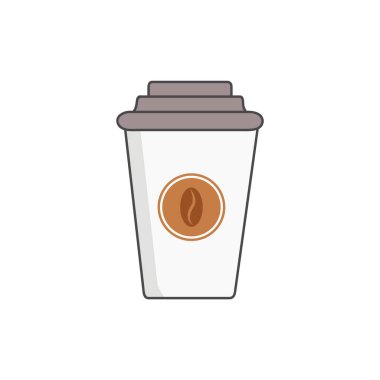 kahve fincanı simgesi vektör illüstrasyon grafik tasarımı