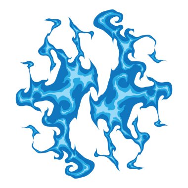 Mavi su sıçramasının vektör çizimi