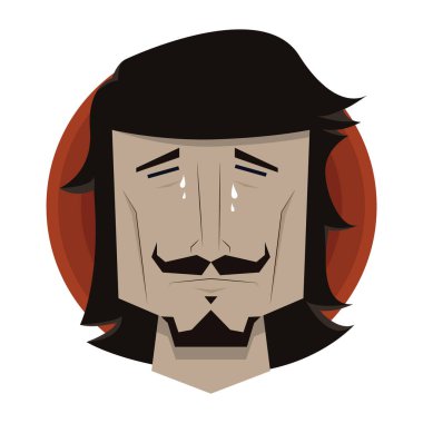 Maskeli bir adamın vektör çizimi