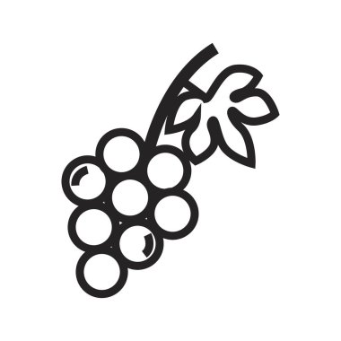 Üzüm simgesinin vektör illüstrasyonu