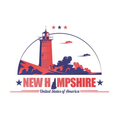 Ulusal sembollü Amerikan teması için renkli vektör illüstrasyonu