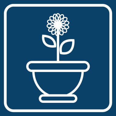 Modern b ikon bitkisinin vektör illüstrasyonu