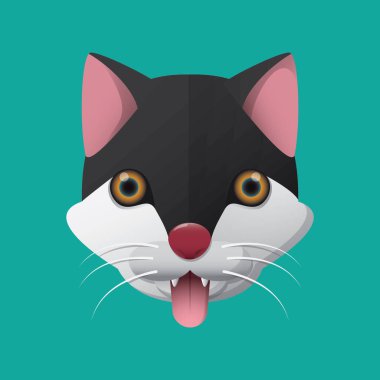 kedi işaret simgesi vektör illüstrasyonu 