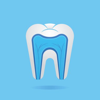 Diş ikonu. vektör illüstrasyonu