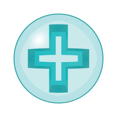 Beyaz arka planda izole edilmiş, düz stil tıbbi bir ikon. ilaç sembolü