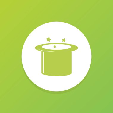 Beyaz arkaplan vektör illüstrasyonunda izole edilmiş düz stil şapka simgesi