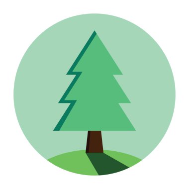 Noel ağacı simgesi vektörü