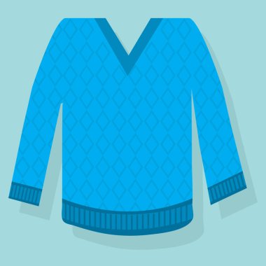 Mavi çizgili örgü deseninin vektör çizimi