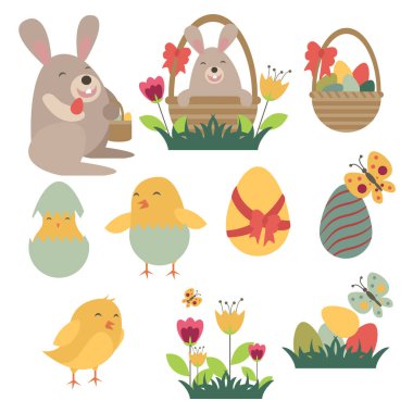 Paskalya yumurtası ve çiçekleri