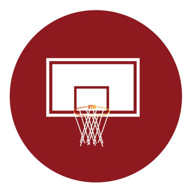 Basketbol ikonu vektörü beyaz arkaplanda izole edildi
