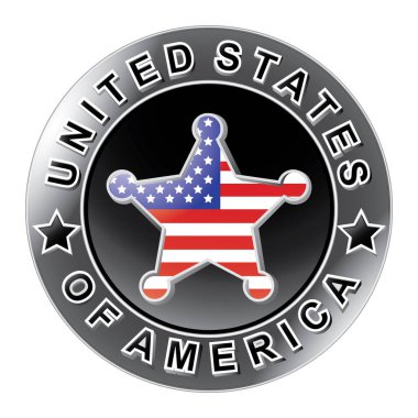 Ulusal sembollü Amerikan teması için renkli vektör illüstrasyonu