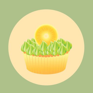 Cupcake 'in vektör çizimi