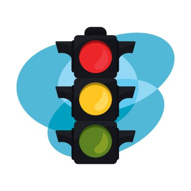 Trafik ışıkları vektör illüstrasyonu, simge ögesi arkaplanı