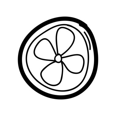 limon simgesi vektörü beyaz arkaplanda izole edildi