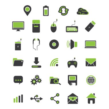 simgelerin ve cep telefonlarının vektör kümesi