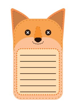 Şirin simgeli basit biçimlendirilmiş pankart, vektör illüstrasyonu