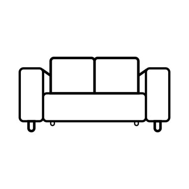 kanepe ikonu vektör illüstrasyonu