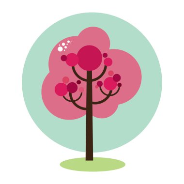 ağaç simgesi vektör illüstrasyonu