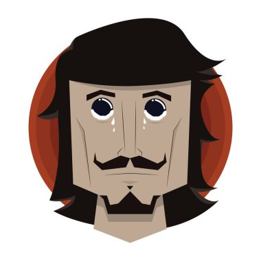 Bir aslanın yüzünün vektör çizimi