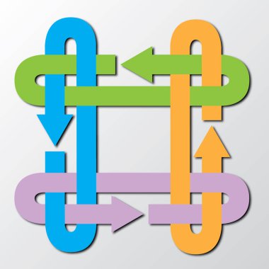 Kağıt kesiği metnin vektör illüstrasyonu