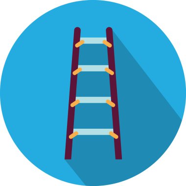 Bir tırmanışın uzun gölge simgesinin vektör çizimi