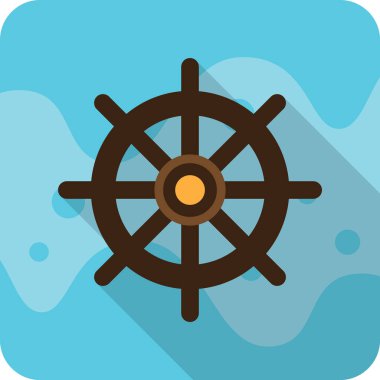 Geminin direksiyon simidinin vektör çizimi