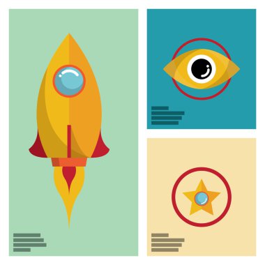 Ulaşım simgeleri ve vektör illüstrasyonlu basit biçimlendirilmiş pankart