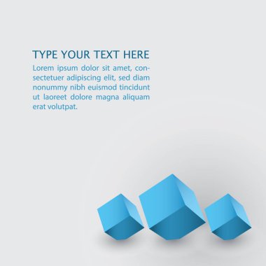 3d küplü soyut arkaplan üzerine metin içeren vektör illüstrasyonuName