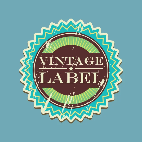 Vintage Label Met Tekst Lint Vectorillustratie — Stockvector