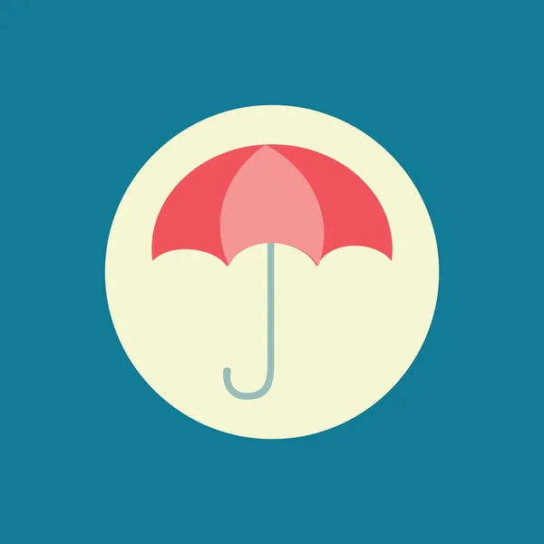 Umbrella Icon Vector Illustration Flat Design Style — Stock Vector