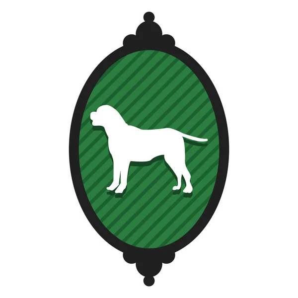 Icono Perro Estilo Dibujos Animados Aislado Sobre Fondo Blanco Mascota — Vector de stock