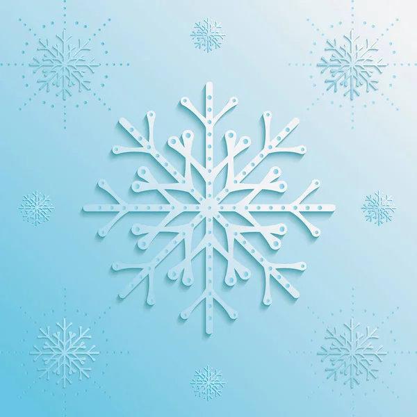 Vector Illustration Christmas Background Snowflakes — Stock Vector