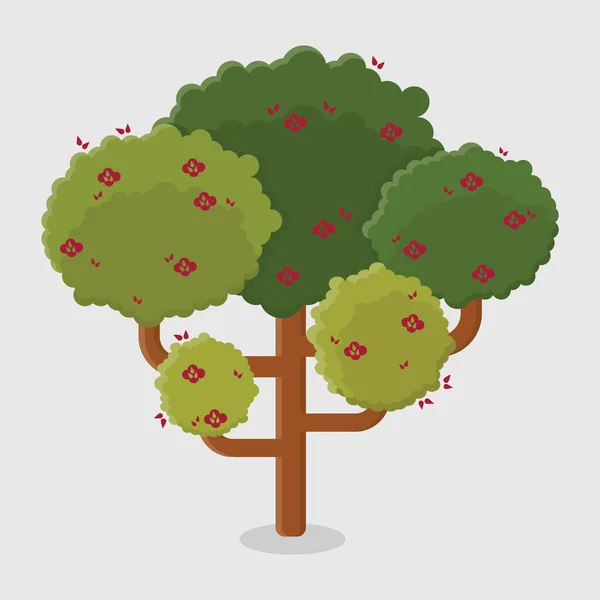 Εικονίδιο Δέντρου Επίπεδη Σχεδίαση Εικονογράφηση Διανύσματος — Διανυσματικό Αρχείο