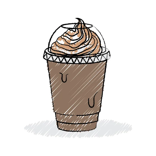 Vektor Illustration Eines Schokoladen Cupcake — Stockvektor