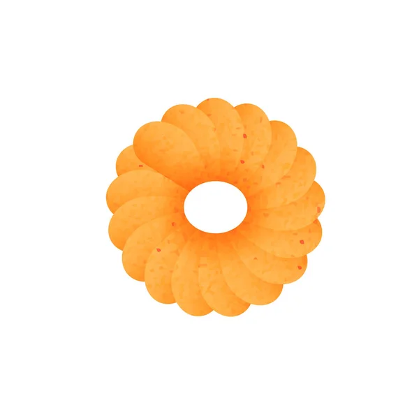 Fleur Orange Isolée Sur Fond Blanc — Image vectorielle