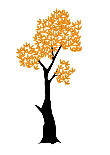 Δέντρο Φθινοπωρινά Φύλλα — Διανυσματικό Αρχείο